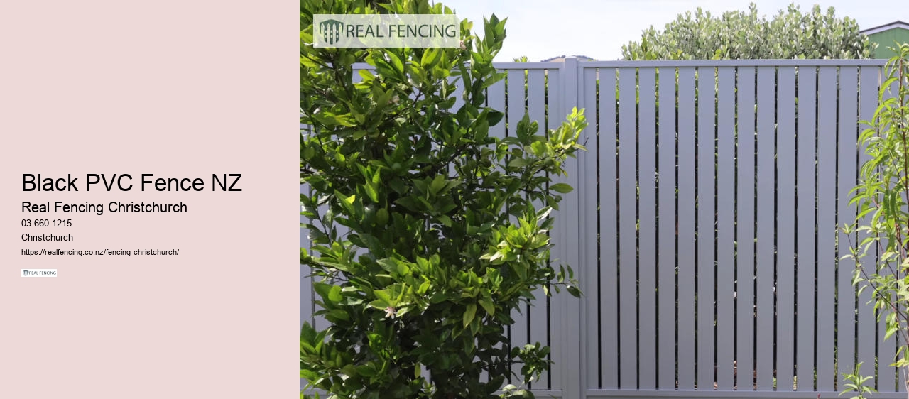 Black PVC Fence NZ